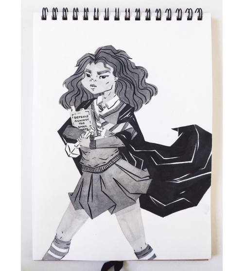 What Would Hermione Do? . . . . #hermionegranger #harrypotter #hermione #hp #ink #illustration #insp