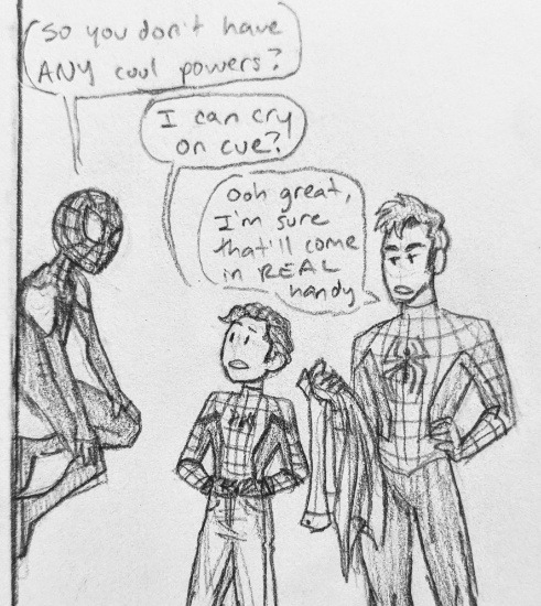 dakt37: Still on my “Tom Holland in a Spider-Verse sequel” kick. I was thinking about how he might b