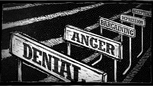 I had to give two presentations today. The first on the metabolic processes of spinal cord injury, and the second on the 5 stages of grief. Given my current situation, and the fact I’ve run across this f***ing picture 10 times today, I guess I know