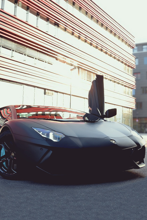 wormatronic:  Black Aventador | More