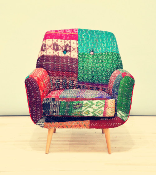 sosuperawesome:Patchwork upcycled furniture by namedesignstudio in Istanbul, Turkey.