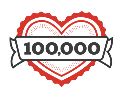 100,000 likes!Thank You, to all of my Followers!!