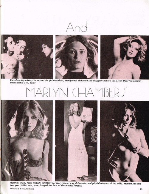 Who’s Who in X-Rated Cinema, 1977 Visit Private Chambers: The Marilyn Chambers Online Archive