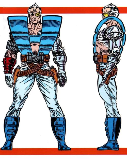 Cable. The son of Scott Summers (Cyclops) and Madelyne Prior (Goblin Queen)! . 1st - 4th slide is 