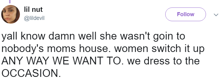 thetrippytrip:  Lady could be naked and still be a great person.  She could be covered