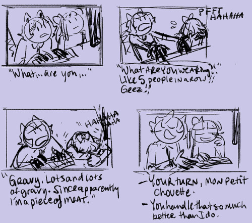 ladyblargh: really quick dumb comic from last night while streaming my drawing for the first time!!p