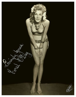  Coral O'day     Vintage 50’S-Era Promo Photo Personalized: “Lovingly Yours, 