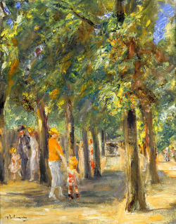 fleurdulys:  Scene in Tiergarten - Max Liebermann 1927