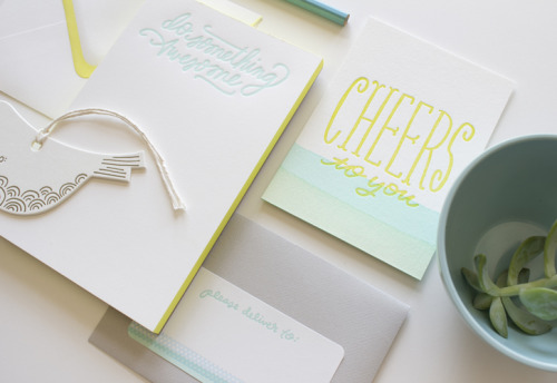 Ahh, endless beautiful letterpress stationery collection from Moglea, USA.