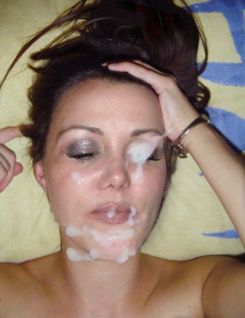 Amateur facial cum shot