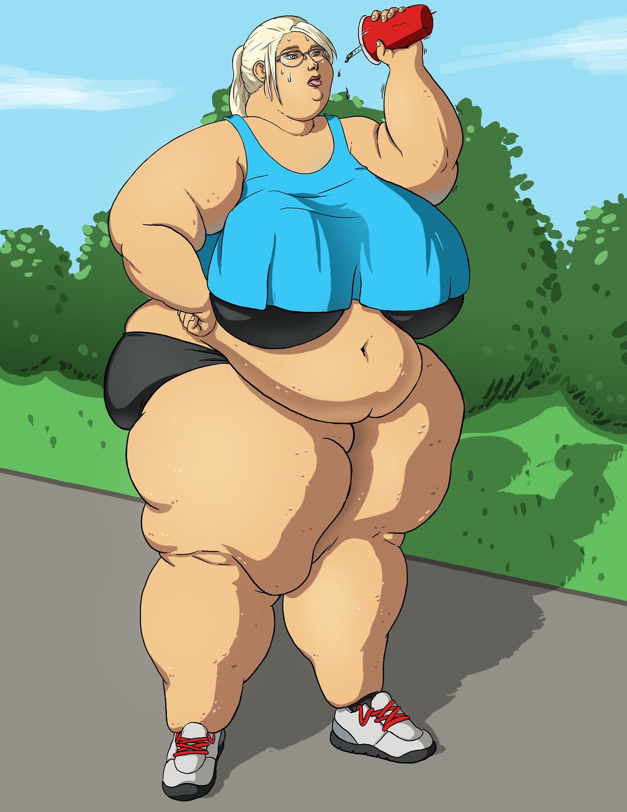 adiposity:  Commission of Danielle Polk. Dumb detail: she did not tie her shoes!