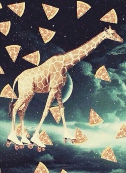 yourbestdreameverrr:  Rollerskating pizza giraffe hell yes