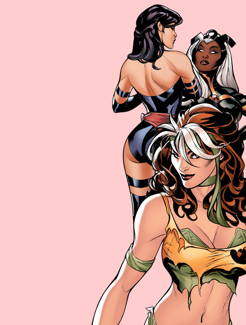 616rogue:rogue, storm and psylocke in uncanny x-men (1963) #504.art by terry dodson.