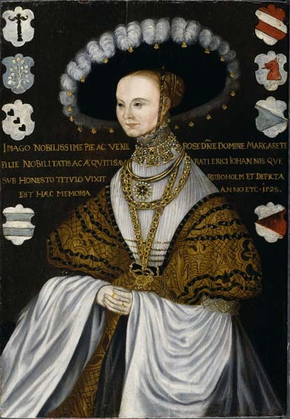 Margareta Eriksdotter Vasa(1497 – 31 December 1536 attributed to Mäster Hillebrandt active in the fi