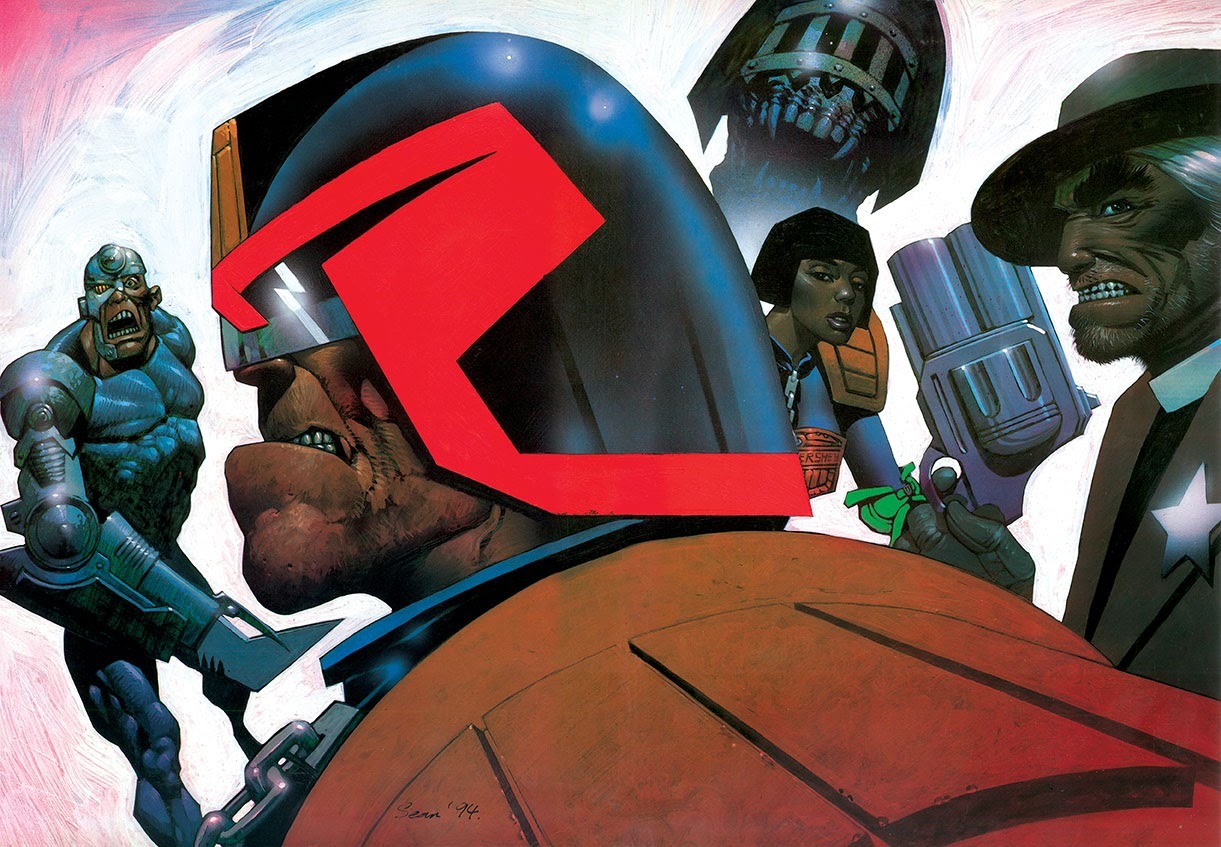 xombiedirge:  Unpublished Judge Dredd Yearbook 1984 Cover by Sean Phillips / Blog