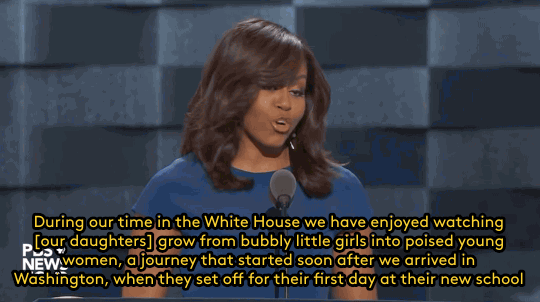 refinery29:  Watch Michelle Obama’s inspiring speech at the Democratic National Convention “Our motto is when they go low, we go high” was just one of about a billion amazing Michelle Obama-isms. See how she drops the mic when explaining why Trump