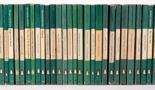 Vintage green crime and mystery Penguin paperbacks 