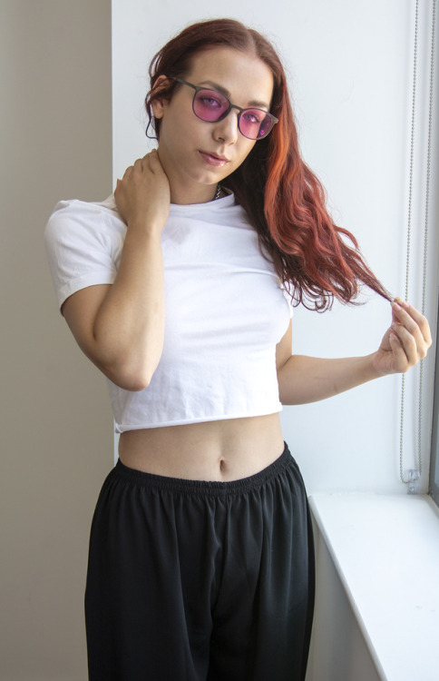 Model: Erin Tuesday • Ph: AAlberts • Looking Out ª Mod Shades * Flame Red Hair •  • Leave Credits In
