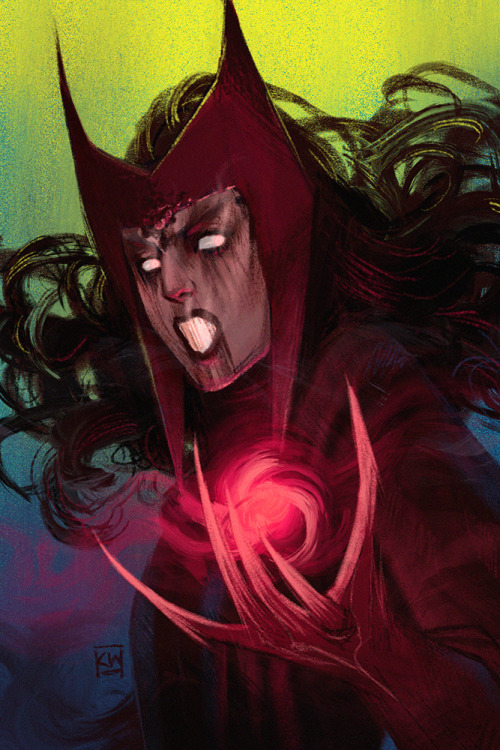 Dark Scarlet Witch.Had fun playing around in Procreate, exploring the brushes and changing up my met