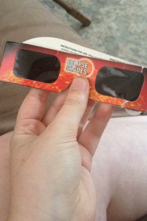 i got these for free from my astronomy teacher. also, for people who live around the Mississippi River and the East Coast, there’s gonna be one in 2024(alpha-clod)  lucky. i couldn’t get glasses x_x