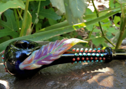 stonedscorpiotbh:  cinnastixhoe:  stonedscorpiotbh:  Native Medicine: Peyote Beaded Feather Spoon Glass Pipe  ooh too delicate for me but so pretty  omg ikr! i really want it but alas no money to spare