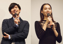 teammizuhara:  Kiko Mizuhara and Haruma Miura at the Attack On Titan Stage Greeting in Fukuoka. More photos here 