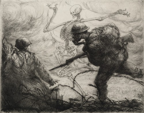 Dance of Death Series: Death Intoxicates (1916/18 - Etching) - Percy John Delf Smith