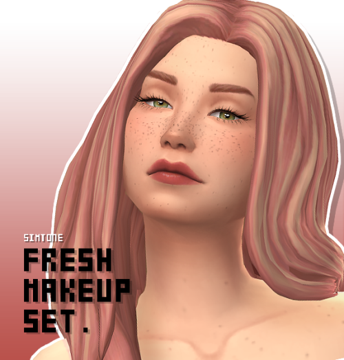 FRESH MAKEUP SET _ Freckles + Blush + LipstickFreckles _ 4 intensities, allowed for random, skin det