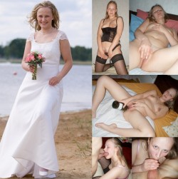 bigdingey:  Bride Jana dressed - undressed part 1