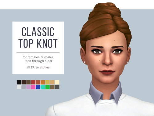 femmeonamissionsims: Classic Top Knot, plus Bow Accessory (hat) Hi friends! Long time, no see! I&rsq