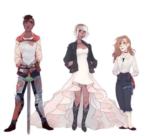 meganiumdraws: I finally drew references for Nat, Dahlia and my Courier! There’s a lot of info