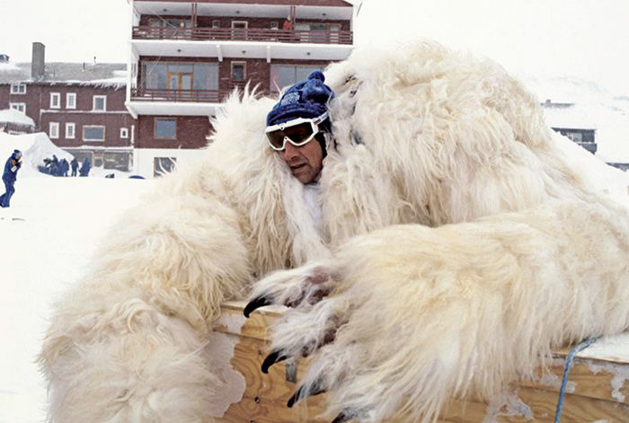 gameraboy:  Des Webb in the wampa costume filming The Empire Strikes Back in Finse,