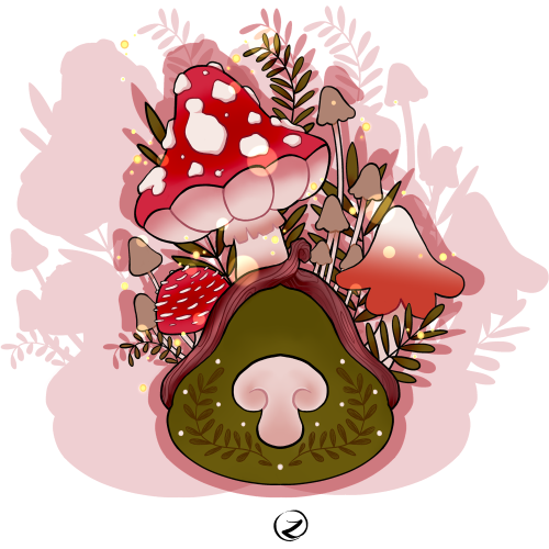 Mushroom Purse &amp; Tea Pot