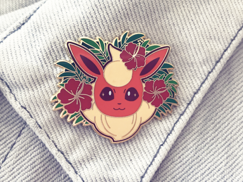 Eeeveelution pins, new and improved, are back on my etsy!