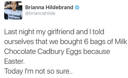 thefingerfuckingfemalefury: negasonicnoodle: Brianna Hildebrand’s Twitter is the best thing ev