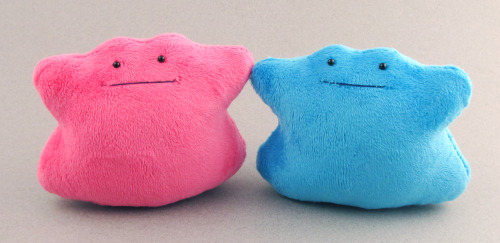 cyndaquii:robo-shark:Handmade Ditto PlushiesAvailable in my Etsy shop!Ughh I need one ;-;