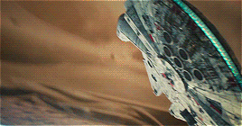 kylo-ren-awakens:The Millenium Falcon (in Star Wars : The Force Awakens)