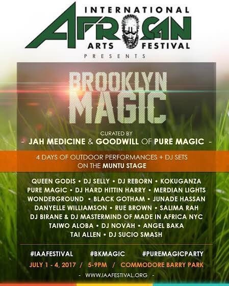 [#IAAFFESTIVAL #POETRY CONCERT] #BKMagic feat. Queen GodIs, DJ Shelly, DJ Reborn, Kokuganza, Pure Magic, DJ @hardhittinharry, @meridianlights, Wonderground, @BlackGotham, Junade Hassan, Danyelle Williamson, Rue Brown, Salima Rah, DJ Birane, DJ...