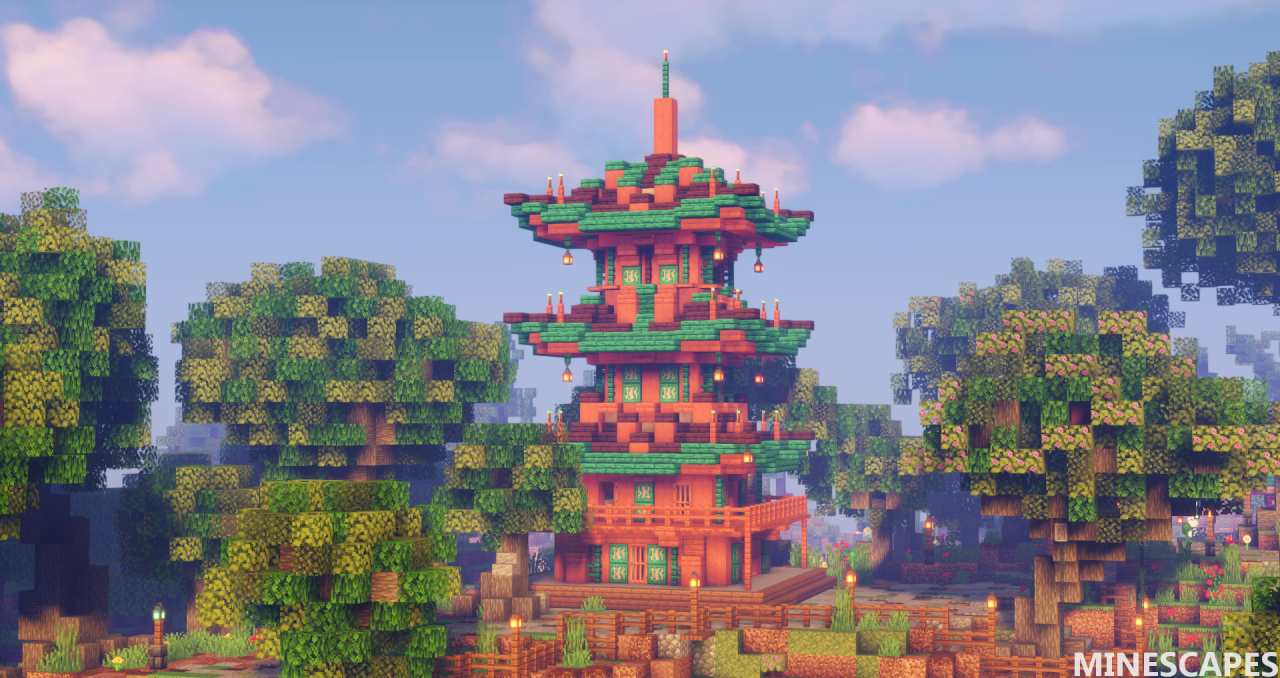 minecraft pagoda by blehz-queest on DeviantArt