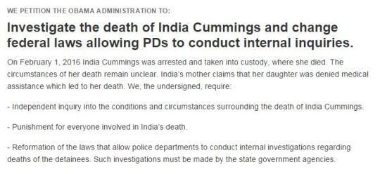 Sign Petition To Help Investigate India Cumming’s Death Cause