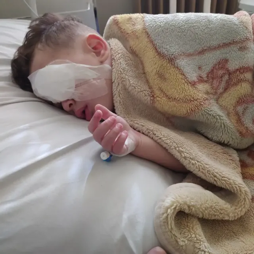Hello My Friends, I Am Ayman From Gaza. I Have 6 Children And My Young Child Has An Eye Injury And Needs