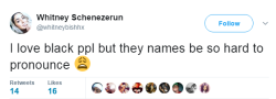 bitchinnugget: cozy-sadbitch:   g0dl3ss-sundae:  thissbrowngrl:   africanaquarian:   rainingidealism:  nevaehtyler: Her last names looks like a cat walked on her keyboard   I thought her name was Szechuan at first glance tbh  I read it as @seeszarun