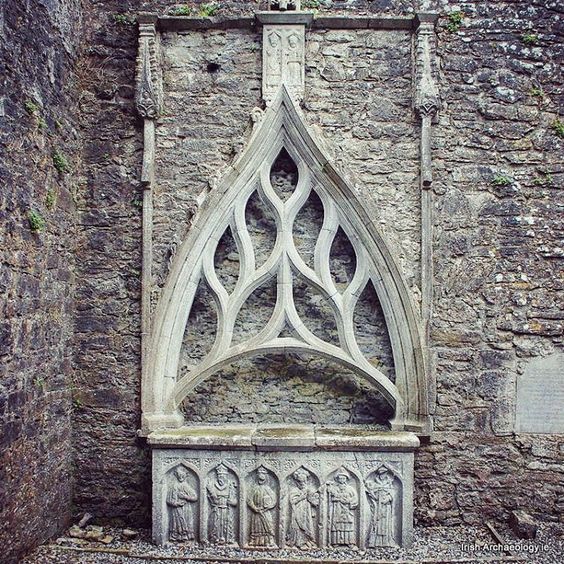 irisharchaeology:   Beautiful 15th century wall tomb, Kilconnell Friary, Galway,