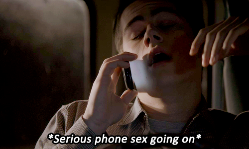 hatteress:  captain-snark:  youneedmetosurvive:  sterekandstuff:  tylerhoechlin:  Sorry, I couldn’t resist lol  Please tell me there’s fic where Stiles is a phone sex operator and has to take calls while on dates with his boyfriend?  PLEASE ANYONE?