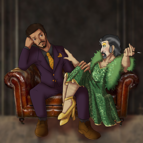 I'm Gonna Be A Brave Boy And Post This Drawing I Did. The Background And The Settee Are Not Mine Because