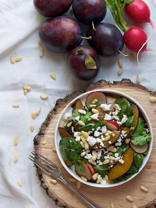 happyvibes-healthylives:Plum Radish Goa Cheese Salad