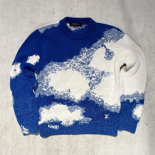 disease:louis vuitton men’s “cloud jacquard” knit sweater, FW20