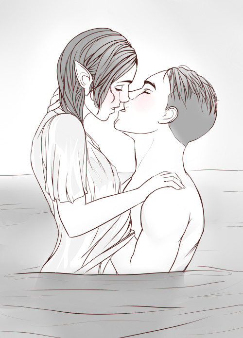 falsesecuritysketches:Shae Lavellan ✧ Lionell TrevelyanCOLOURED VERSION: HERE 