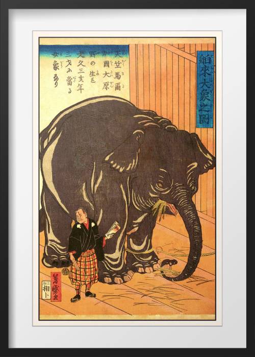 View of the Large Imported Elephant by TaguchiHere is a painting that’s found at the Metropoli