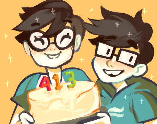 kubbied:  felt the need to doodle something for my original fandom, happy 413!!  